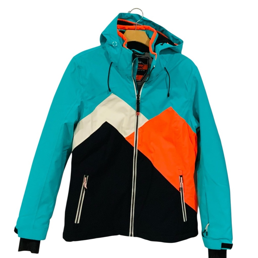 KILLTEC Vibrant Women's Ski Jacket in Turquoise and Orange